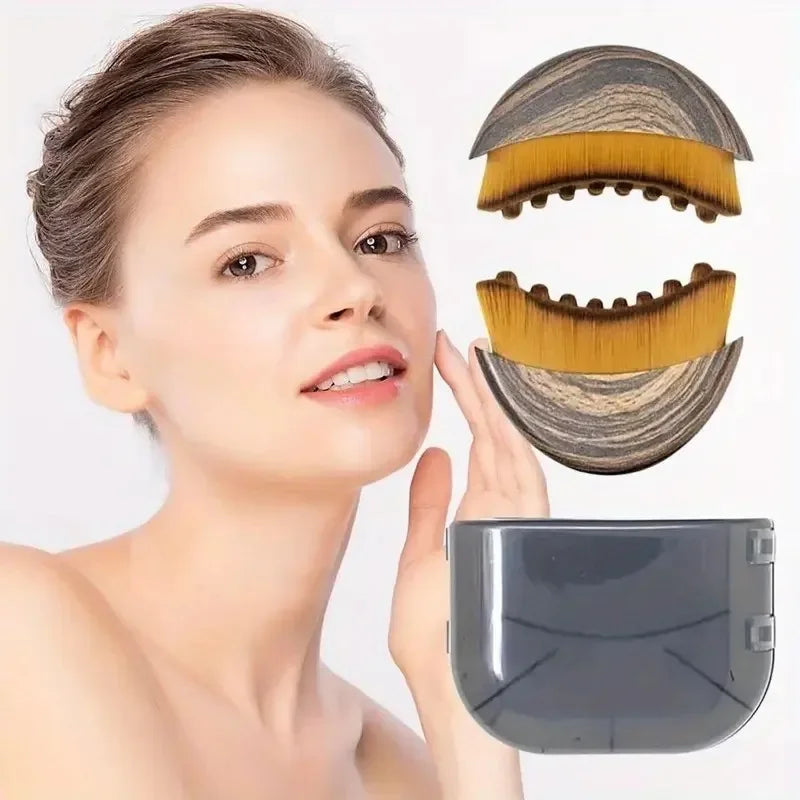 Lymphatic Contour Face Brush, Jawline and Chin Sculpting, Face Drainage Massager, Ergonomically Designed to Exactly Fit the Skin