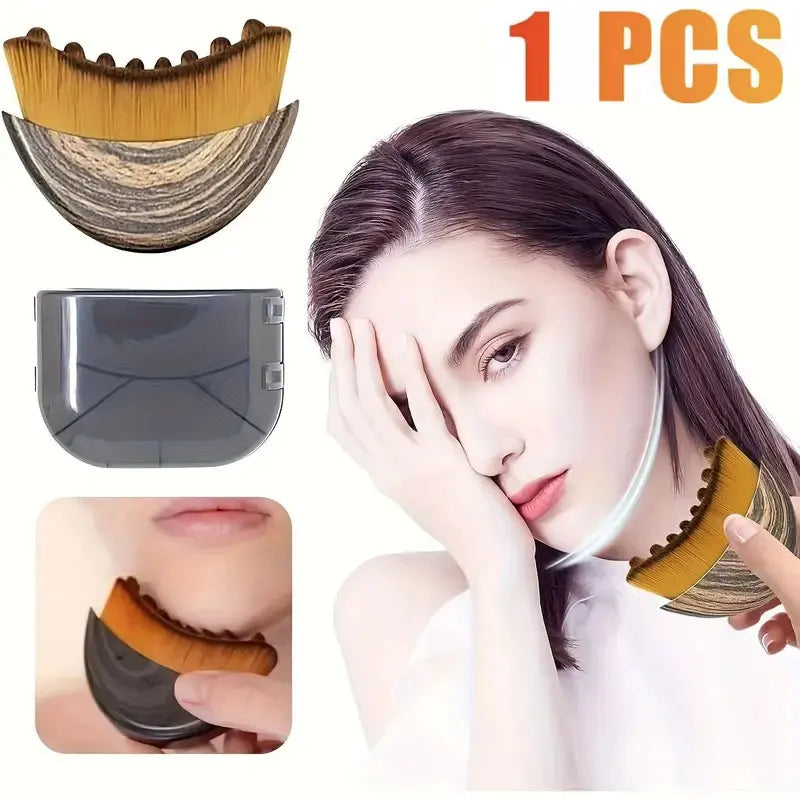 Lymphatic Contour Face Brush, Jawline and Chin Sculpting, Face Drainage Massager, Ergonomically Designed to Exactly Fit the Skin