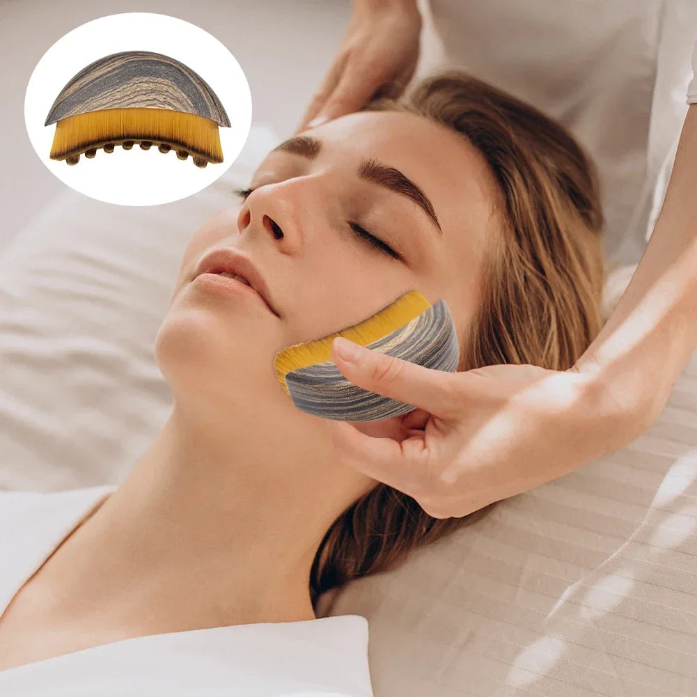 Lymphatic Contour Face Brush, Jawline and Chin Sculpting, Face Drainage Massager, Ergonomically Designed to Exactly Fit the Skin