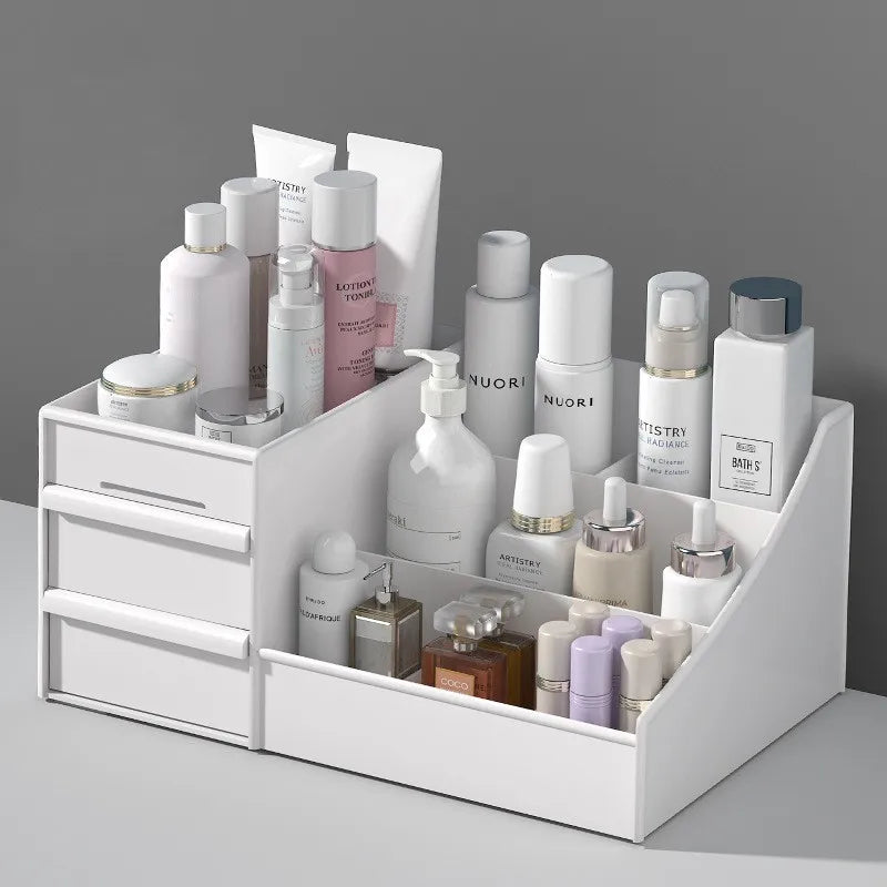Makeup Storage Organizer with Plastic Drawer Style Desk Organizer with Cosmetic Storage Box Classification Rack for Bathrooms and Bedrooms