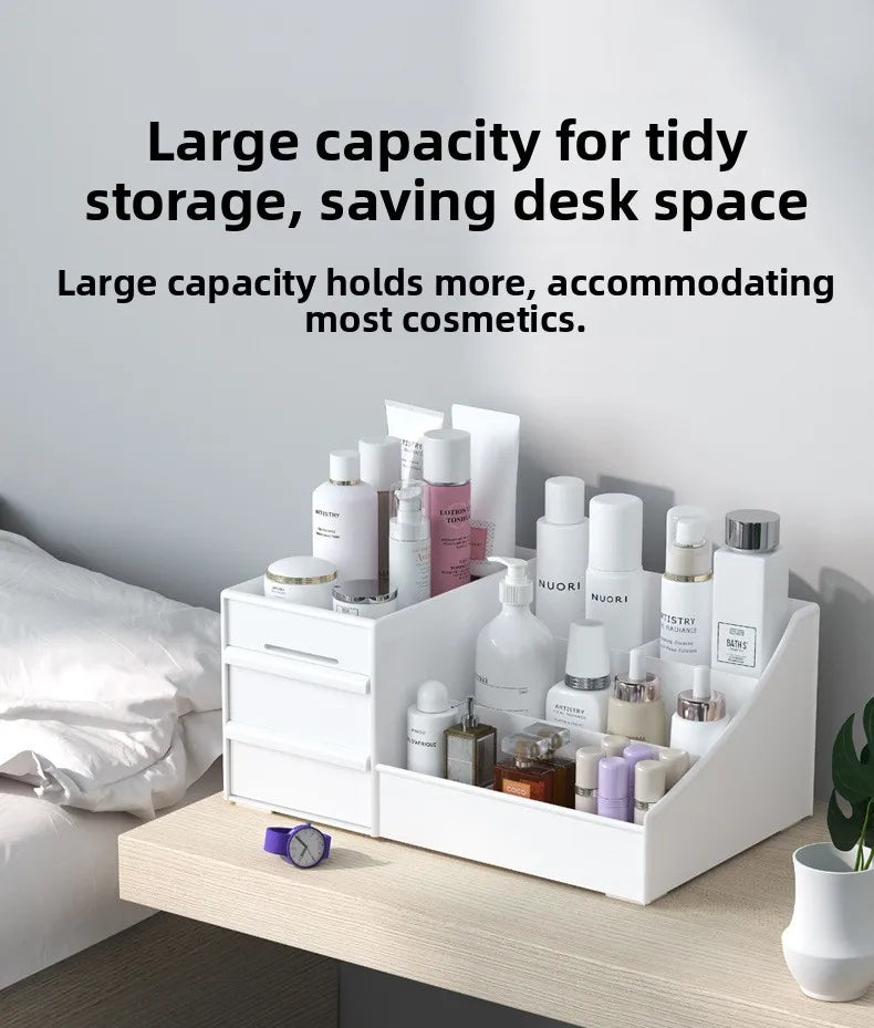 Makeup Storage Organizer with Plastic Drawer Style Desk Organizer with Cosmetic Storage Box Classification Rack for Bathrooms and Bedrooms