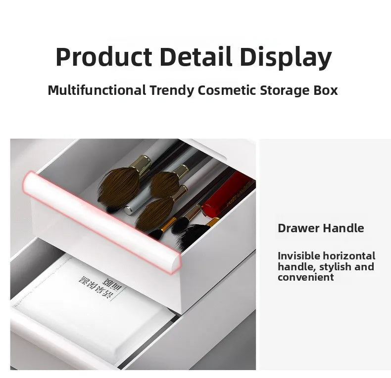 Makeup Storage Organizer with Plastic Drawer Style Desk Organizer with Cosmetic Storage Box Classification Rack for Bathrooms and Bedrooms