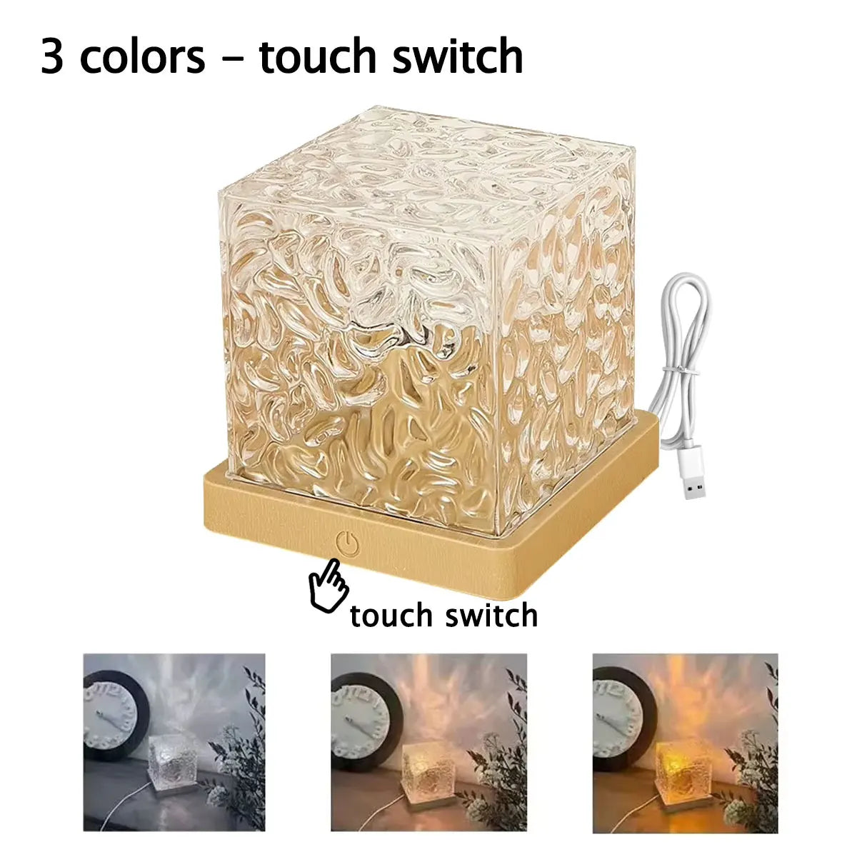 Water Ripple Projector in 3/16 Colors, Dynamic Rotating LED Night Light with Remote Dimming, and Romantic Ocean Decor Lamp for Family Bedrooms