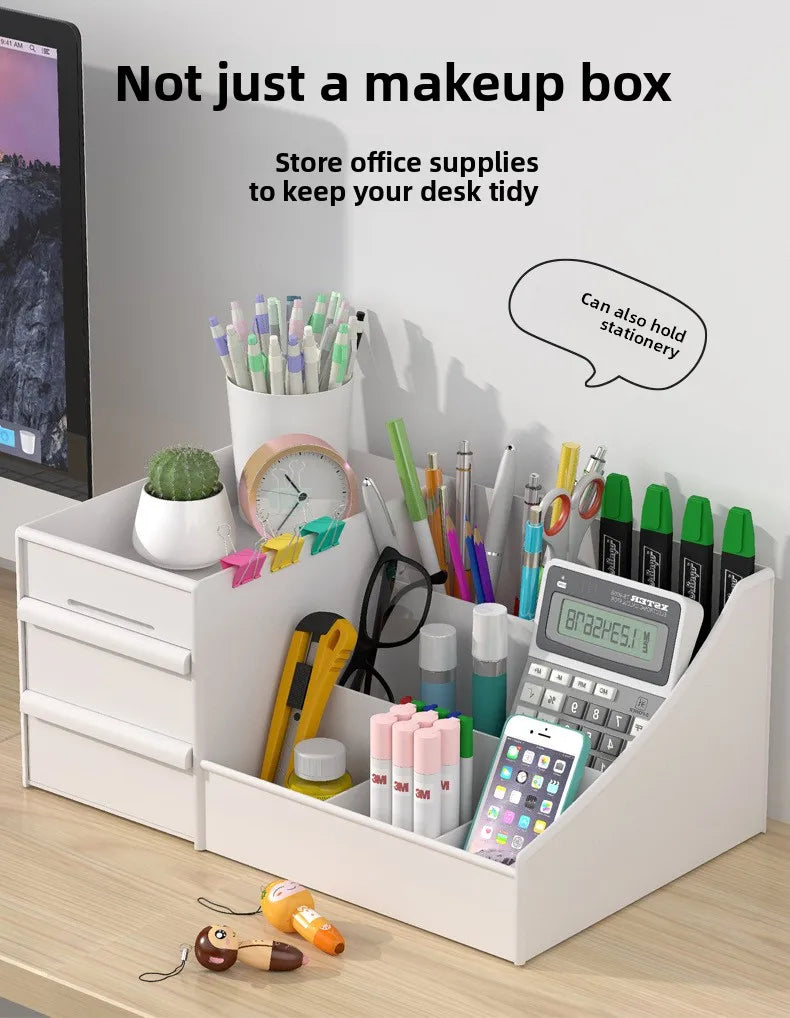 Makeup Storage Organizer with Plastic Drawer Style Desk Organizer with Cosmetic Storage Box Classification Rack for Bathrooms and Bedrooms